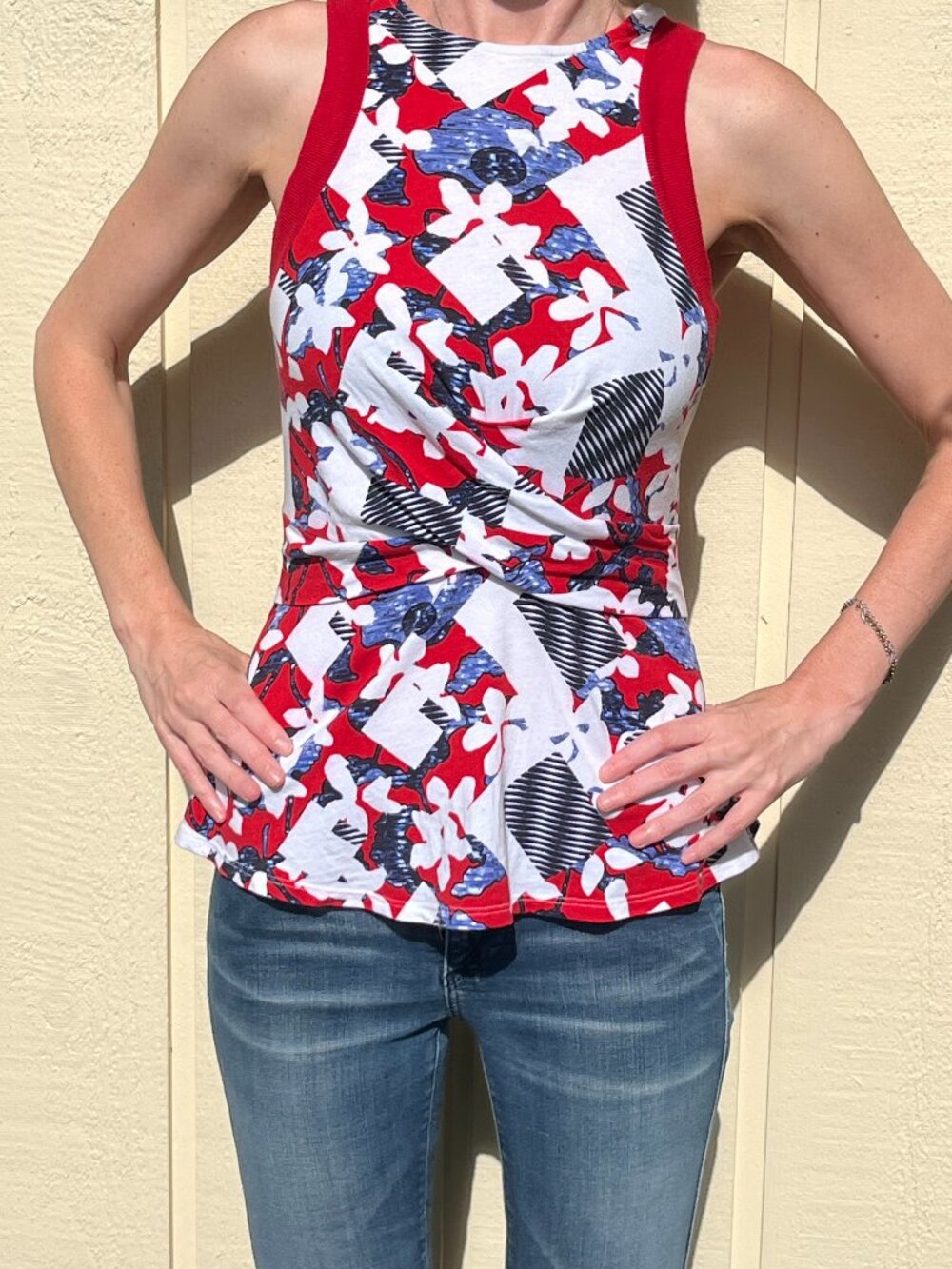 Peter Pilotto for Target Wrap Front Sleeveless Blouse Size XS